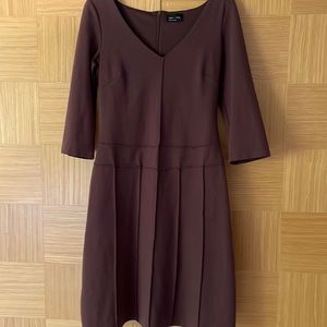 Max and Cleo cotton blend brown dress